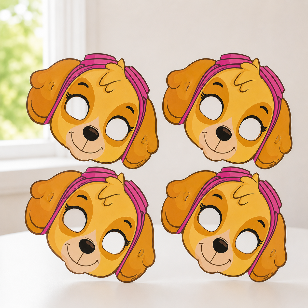 Paw Patrol Skye Face Masks with Straps - 4 Pack