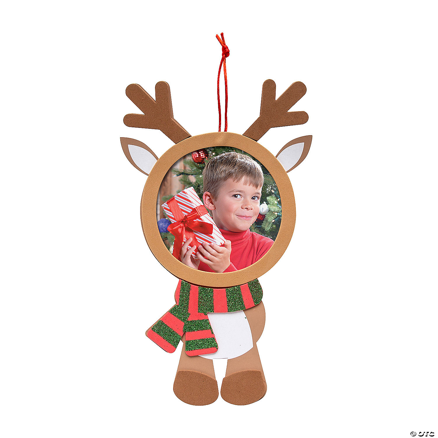 Christmas Reindeer Photo Ornament Craft Kit-12 Pack