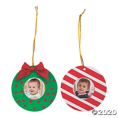 DIY Unfinished Wood Round Frame Ornaments-12 Pack
