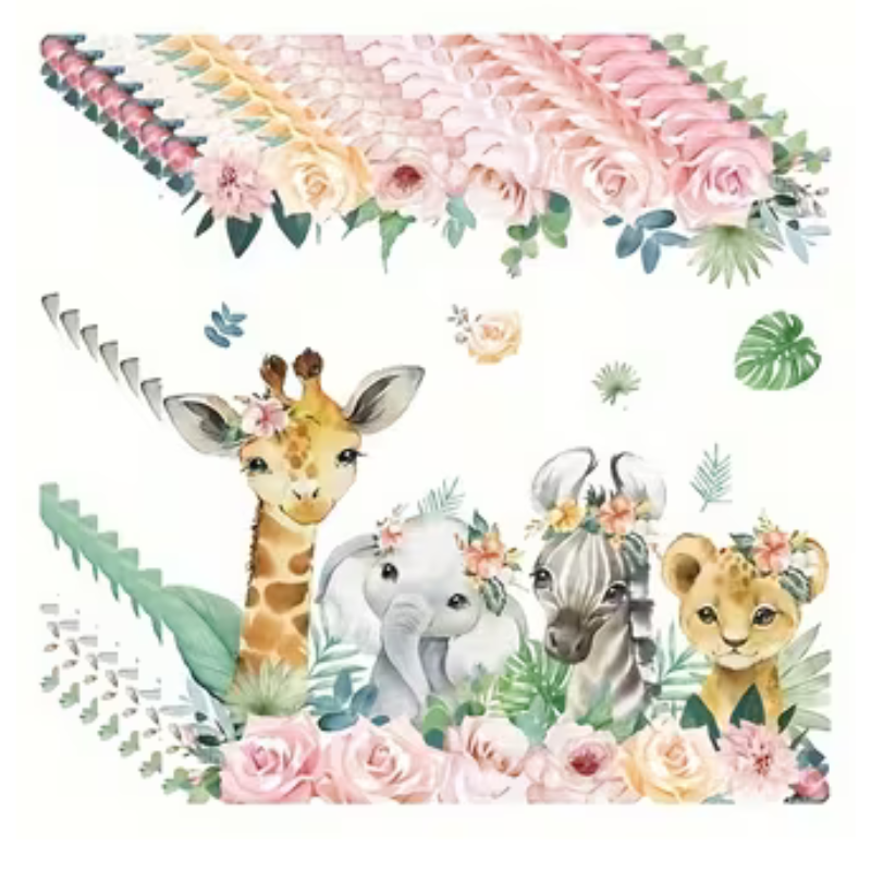 Pink Safari Lunch Napkins 10pk