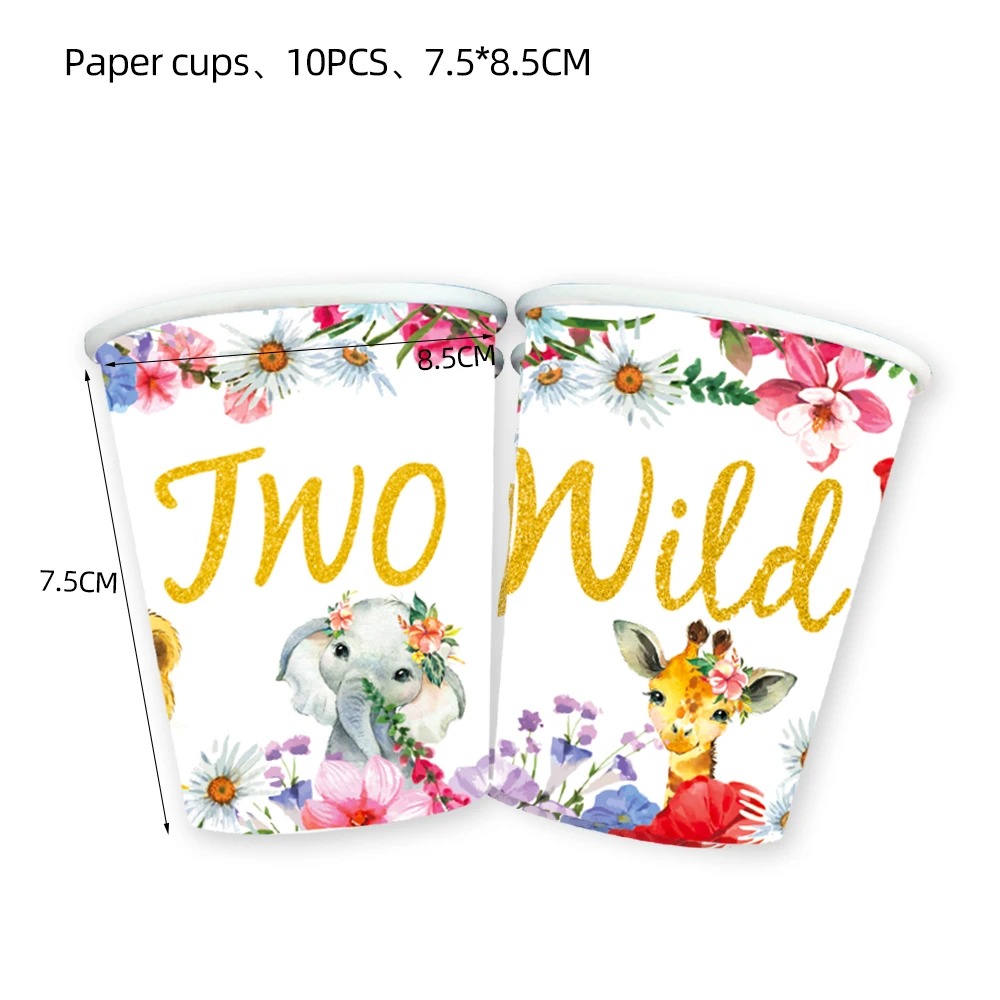 Two Wild Pink Safari 9oz Cups - 10PK