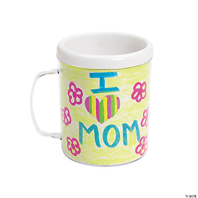 BULK Plastic DIY 8oz Mugs - 48Pk