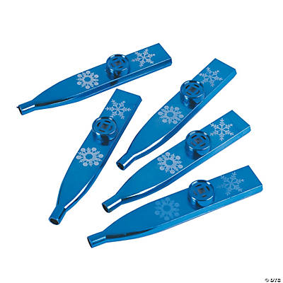 Snowflake Metallic Kazoos 24 Pack