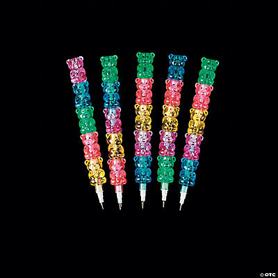 Stackable Gummy Bear Pencils - 12 Sets
