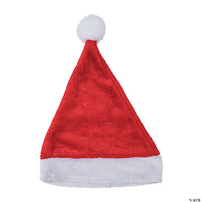 Plush Santa Hats - 12 Pack