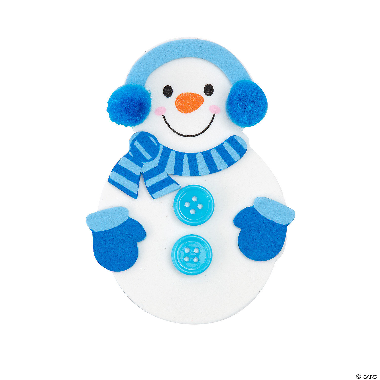 Pom-Pom Snowman Magnet Craft Kit - 12Pk