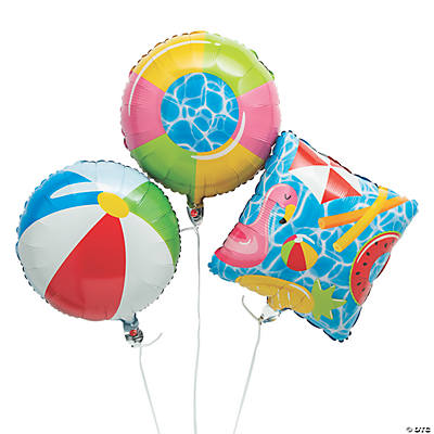 Pool Party Large Foil Balloons - 3 PACK