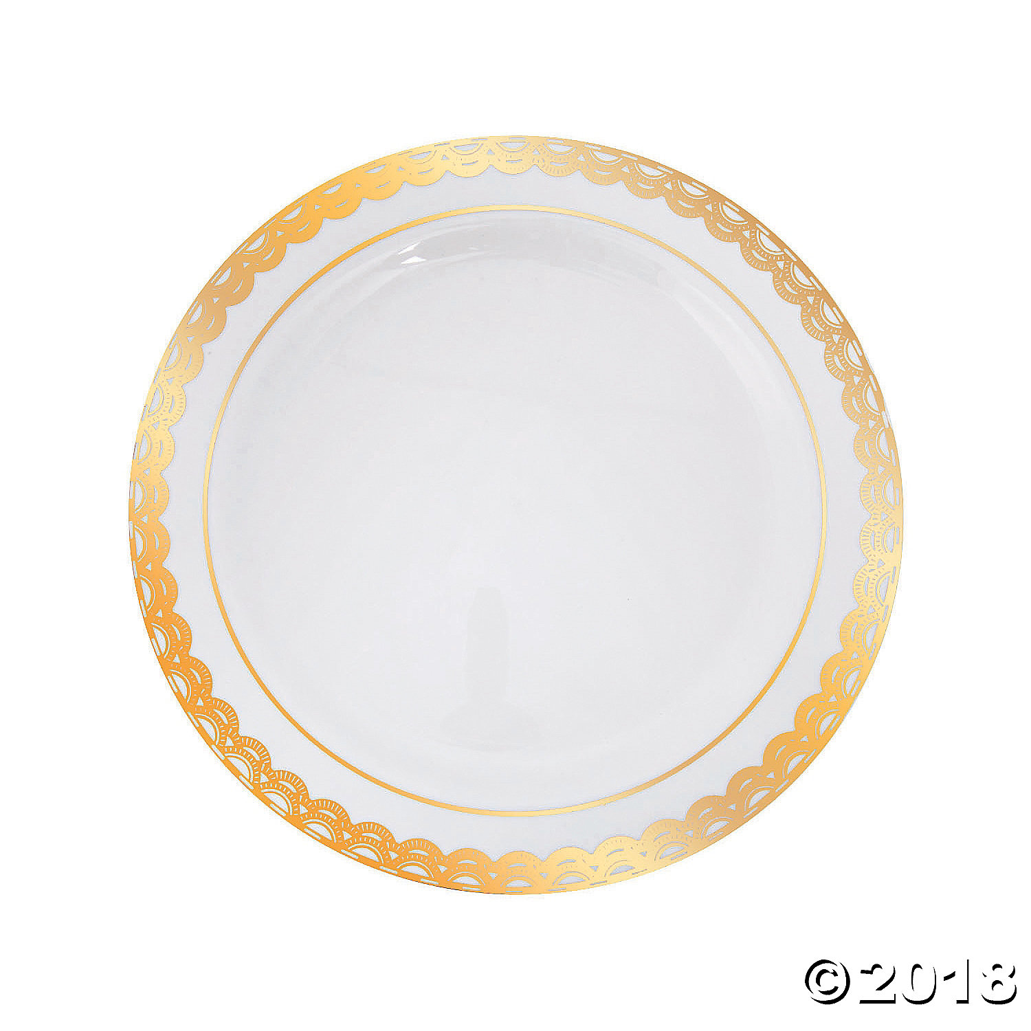 6 Pk. Cheers to a New Year Premium Plastic Round Plate