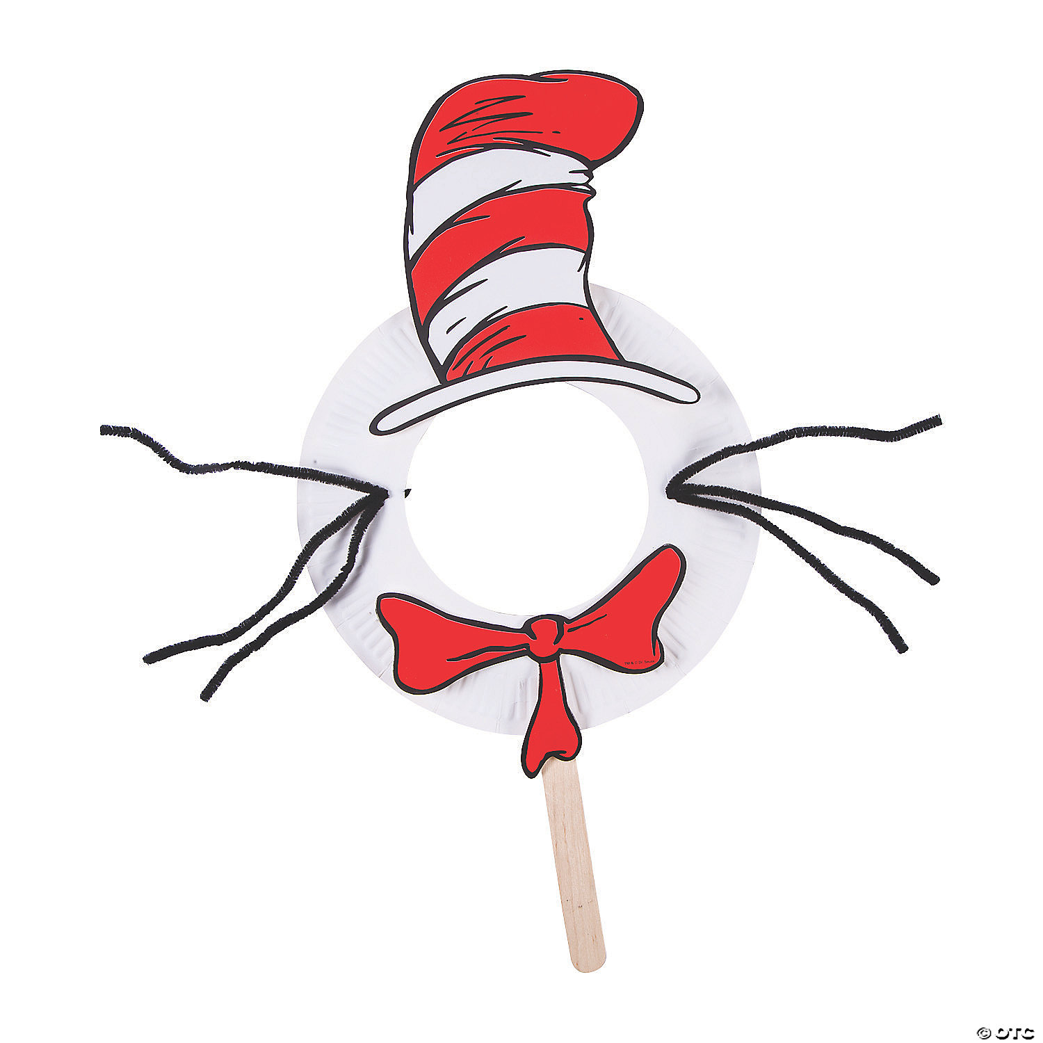 Dr. Seuss Paper Plate Photo Prop Craft Kit-12Pk