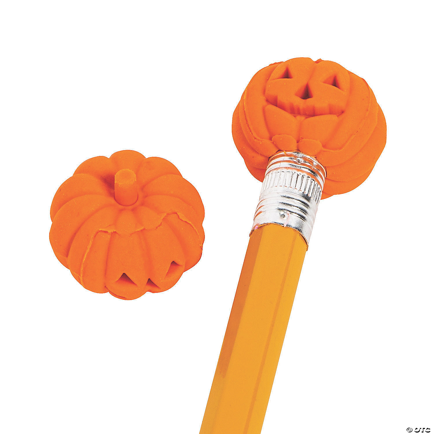 BULK Pumpkin Pencil Top Eraser 144pcs