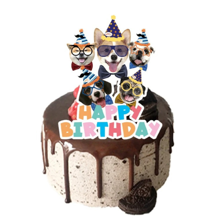 Puppy Happy Birthday Large Cake Topper