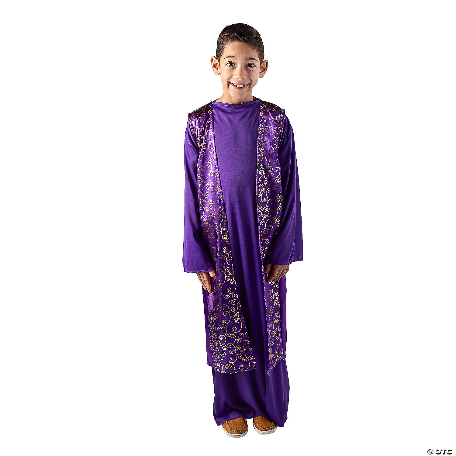 Boy's Wise Man Costume Purple & Gold Vest