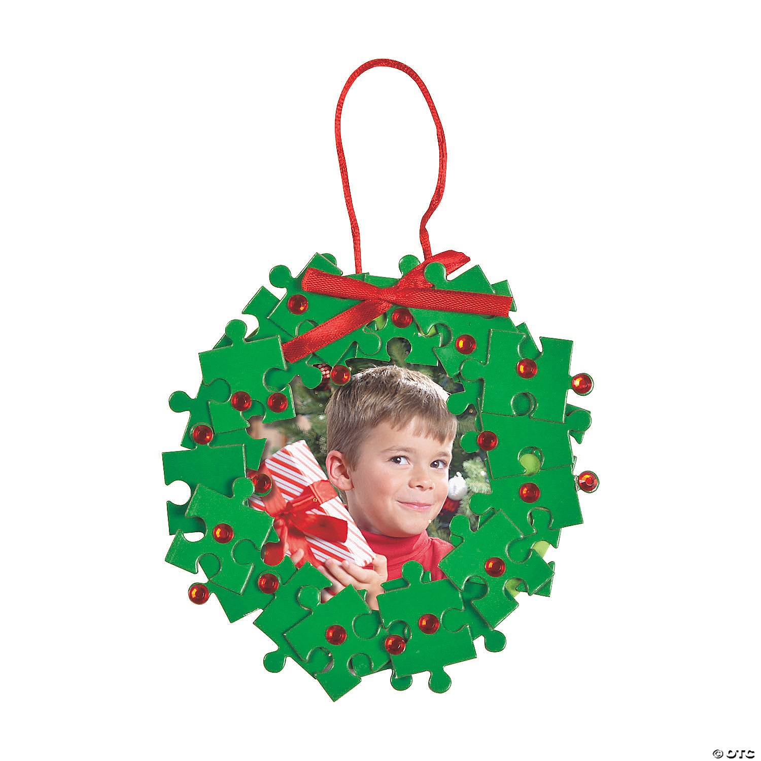 Puzzle Piece Wreath Frame Ornament Craft Kits - 12 Pk