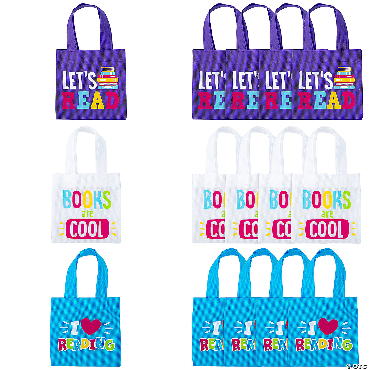 Reading Nonwoven Tote Bags - 12Pk