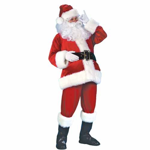 Rich Red Velvet Santa Suit - Size Large 40-48