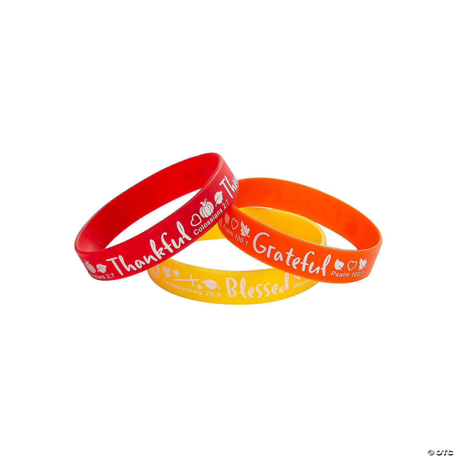 Religious Fall Thankful Bracelets - 12 Pack