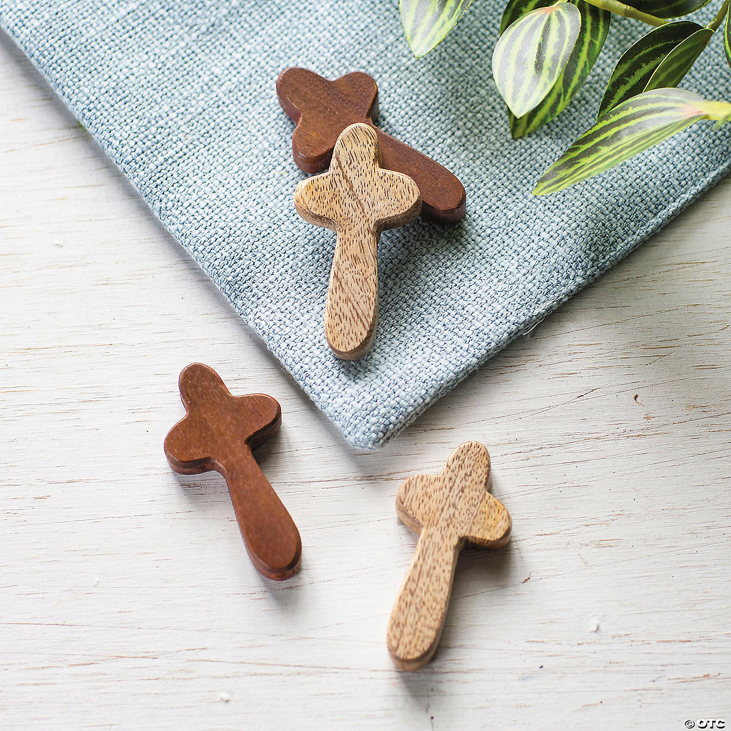 Religious Wooden Comfort Pocket Crosses-12Pk