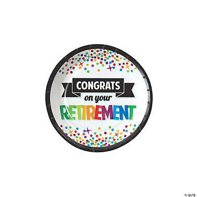 Retirement Congrats Dessert Plates - 8PK