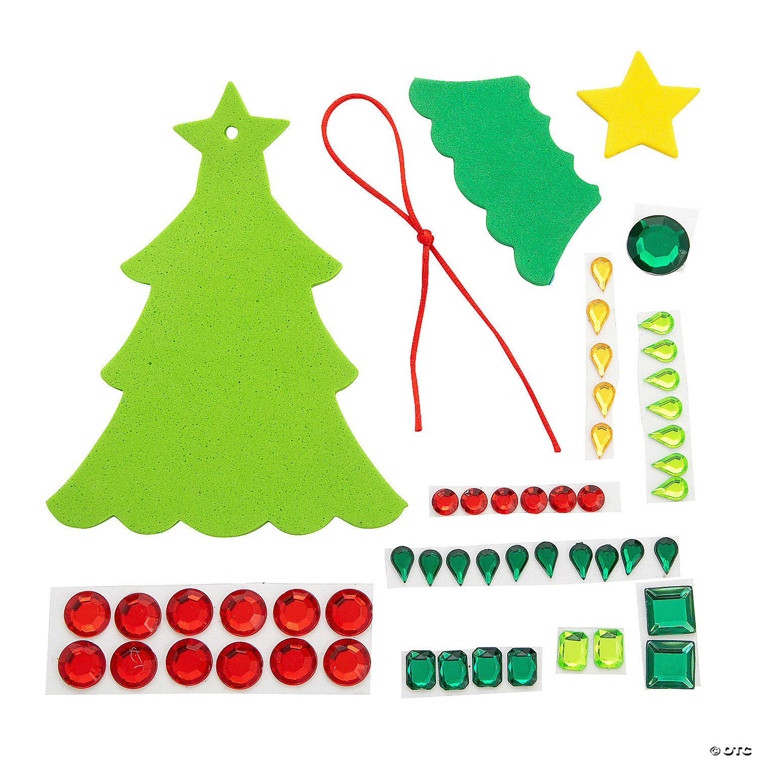 Disco Christmas Tree Ornament Craft Kit - 12 Pack