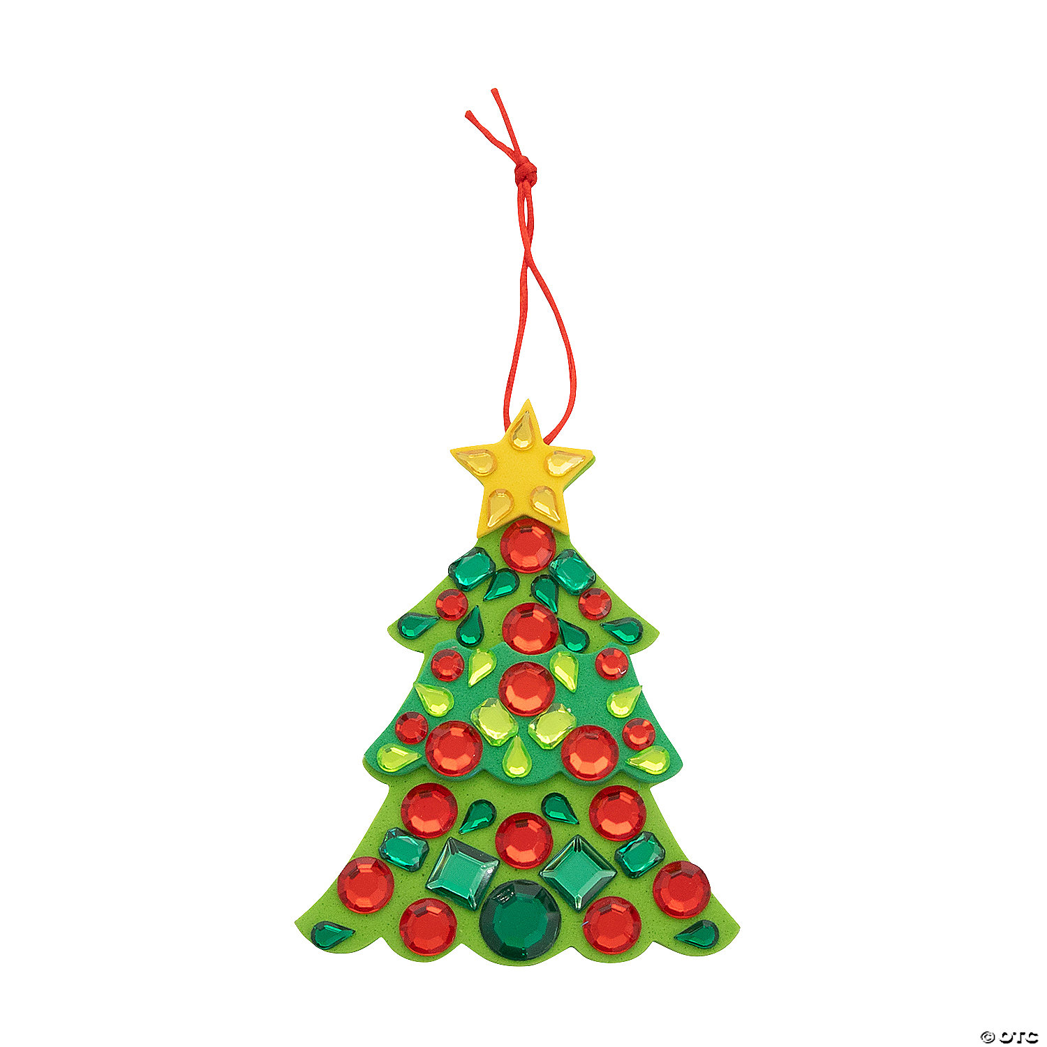 Disco Christmas Tree Ornament Craft Kit - 12 Pack