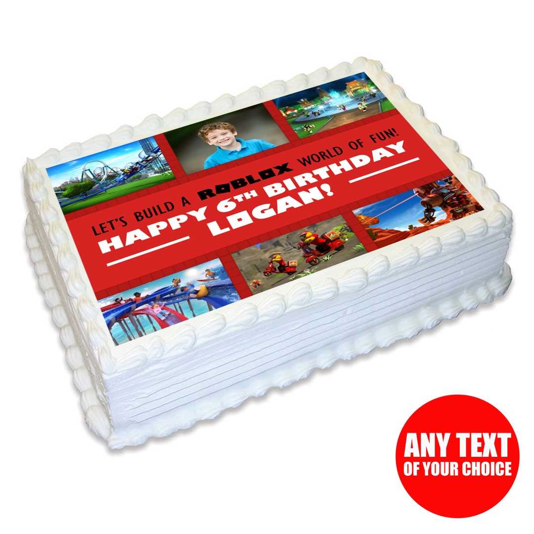 Roblox Boy – Rectangle Edible Cake Topper – Edible Cake Toppers