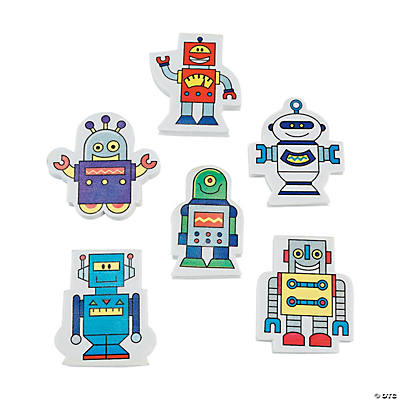 Robot Erasers - 24 Pack