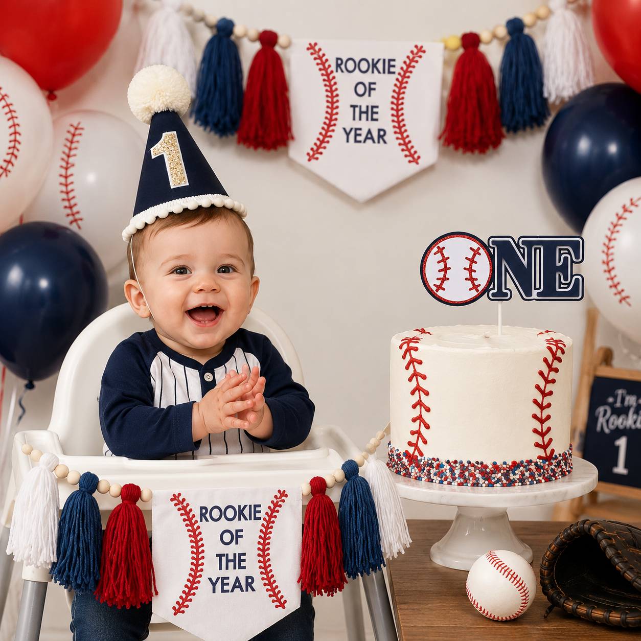 Baseball Rookie of the Year Deluxe High Chair Kit