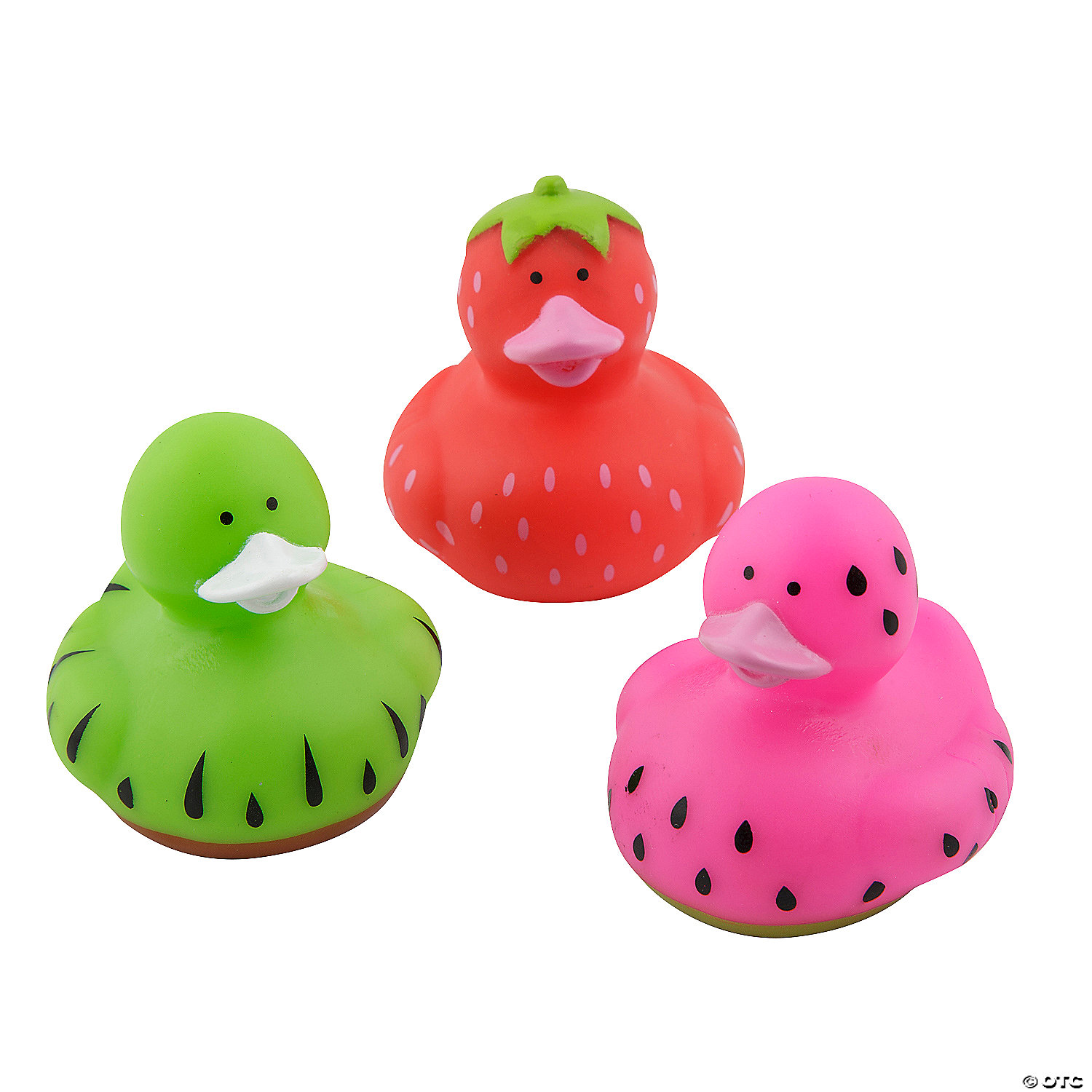 Brightly Coloured Summer Fruits Rubber Ducks-12Pk