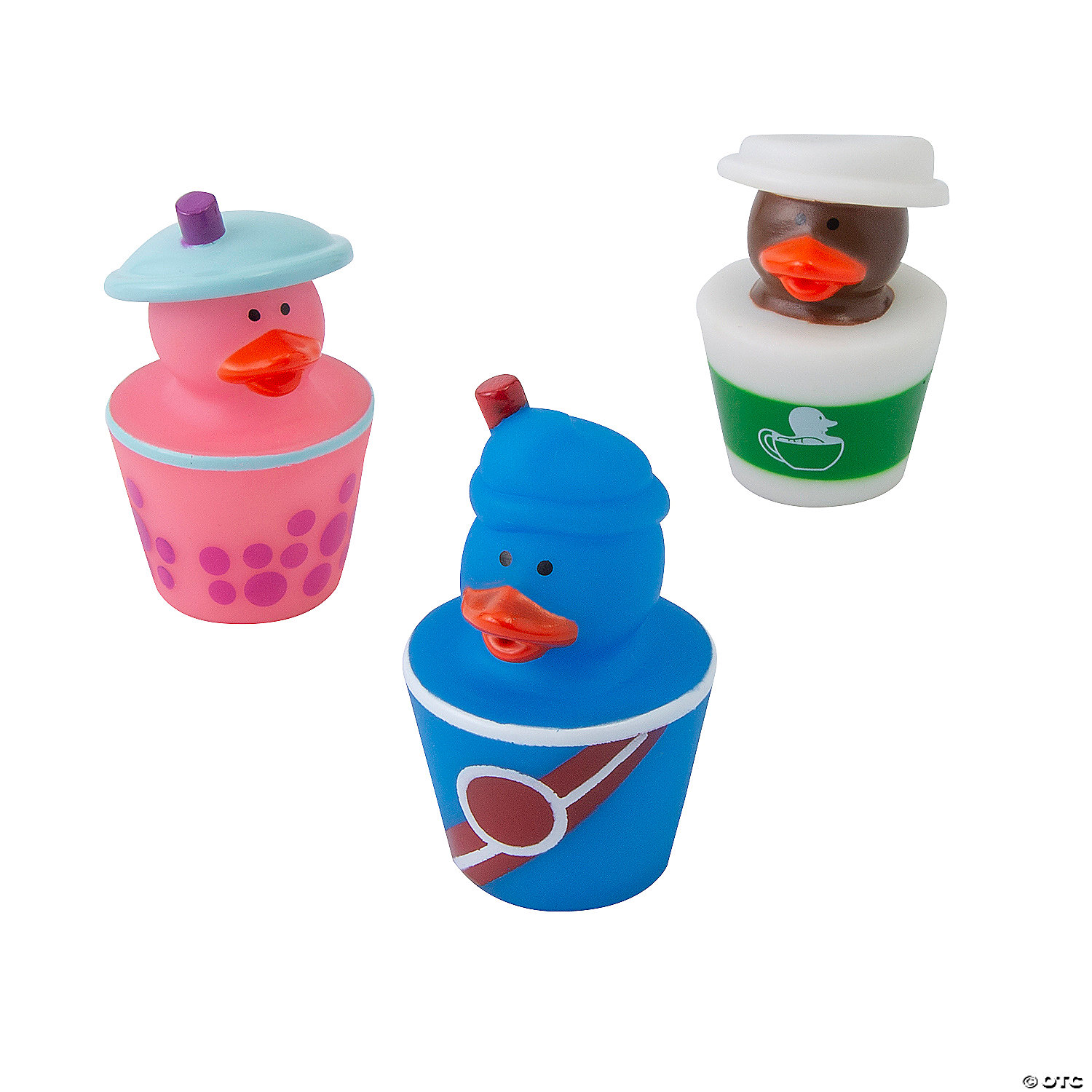 Fun Drink Coffee, Boba & Slushy Rubber Ducks-12Pk