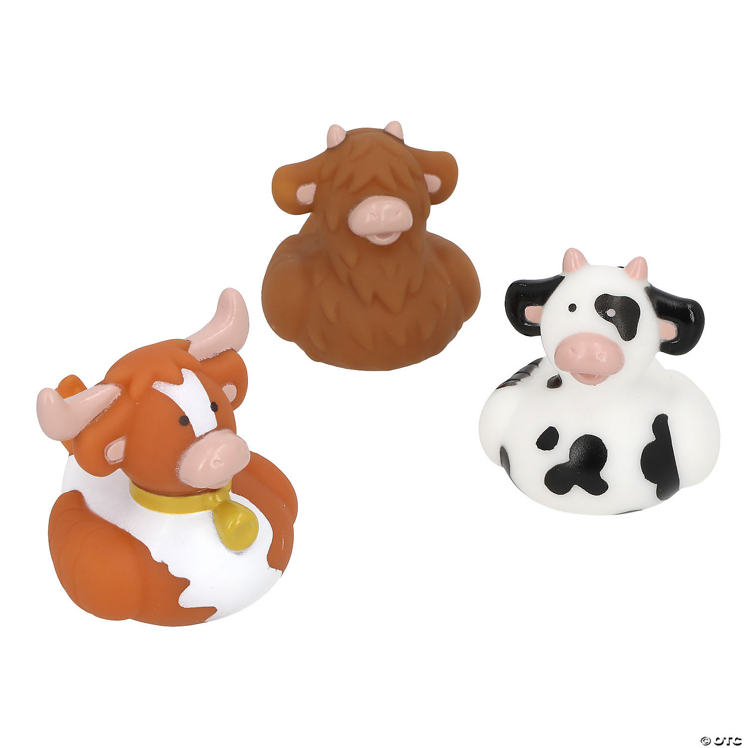 Farm Cow-Shaped Rubber Ducks - 12 Pack