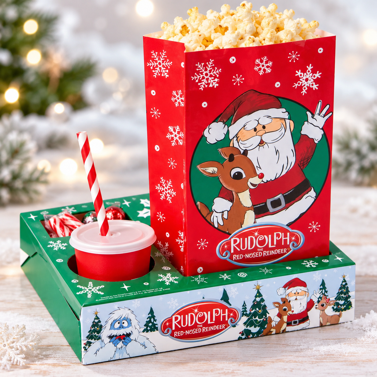 Rudolph the Red-Nosed Reindeer Movie Snack Tray & Treat Bag Set