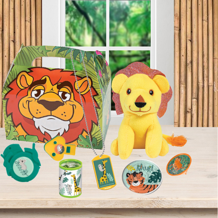 Jungle Paper Bags Fun Animal Party Bag With Stickers Treat Birthday Party  Loot Favour Sweet Tropical Monkey Snake Lion Zebra Elephant Rhino 