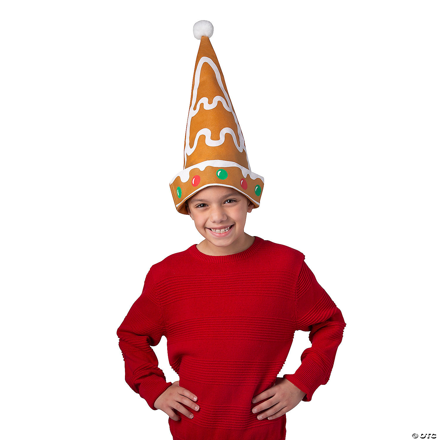 Gingerbread Santa Hats - 12 Pack