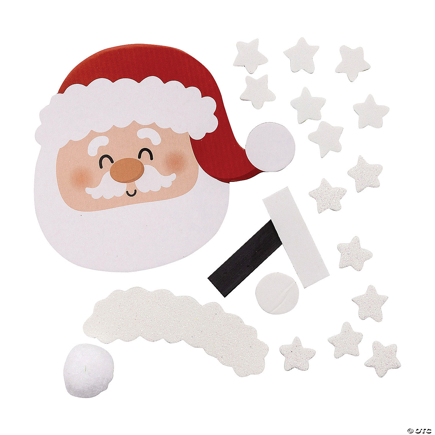 Santa with Star Beard Craft Kit - 12 Pack