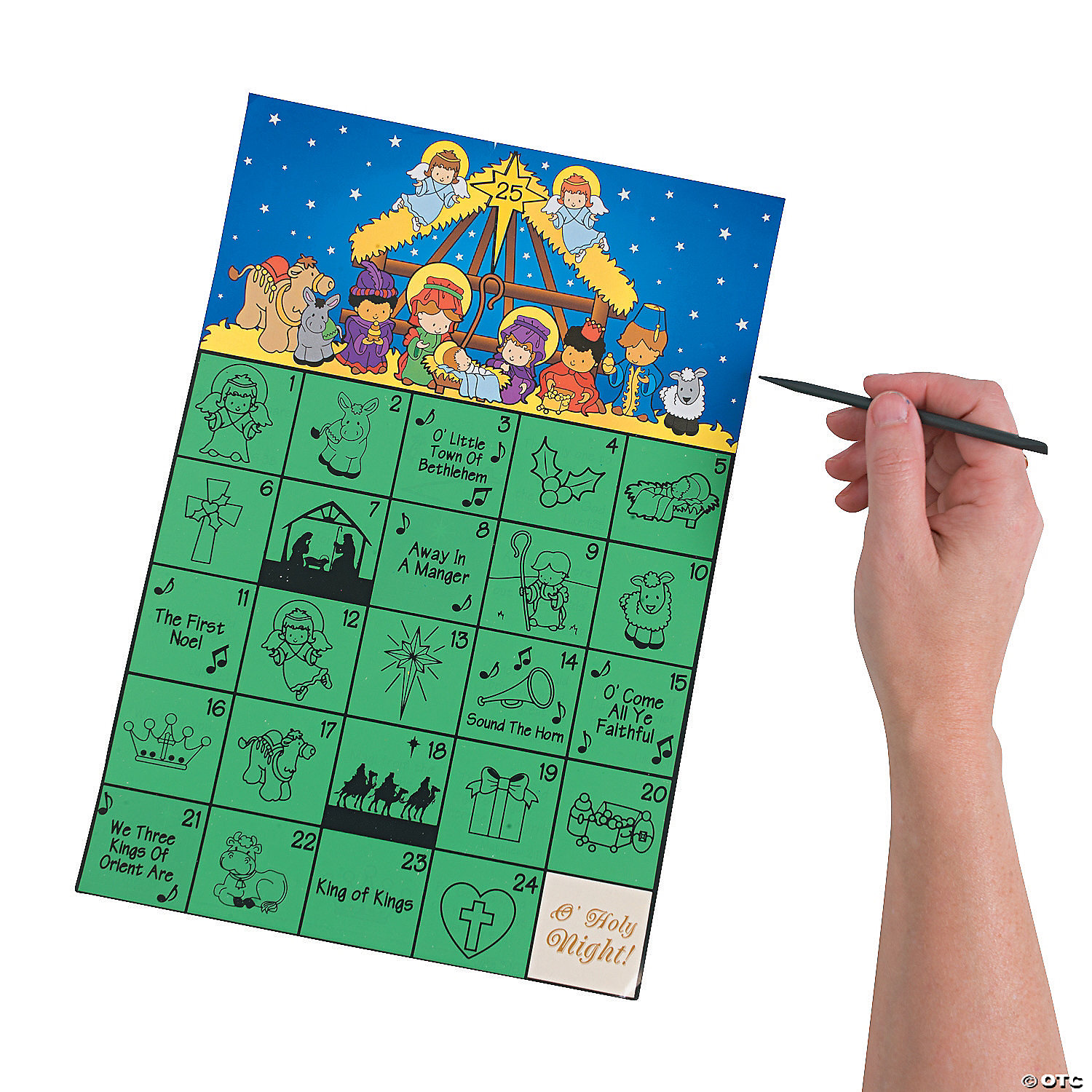 Scratch 'N Reveal Advent Calendars - 12 per pk