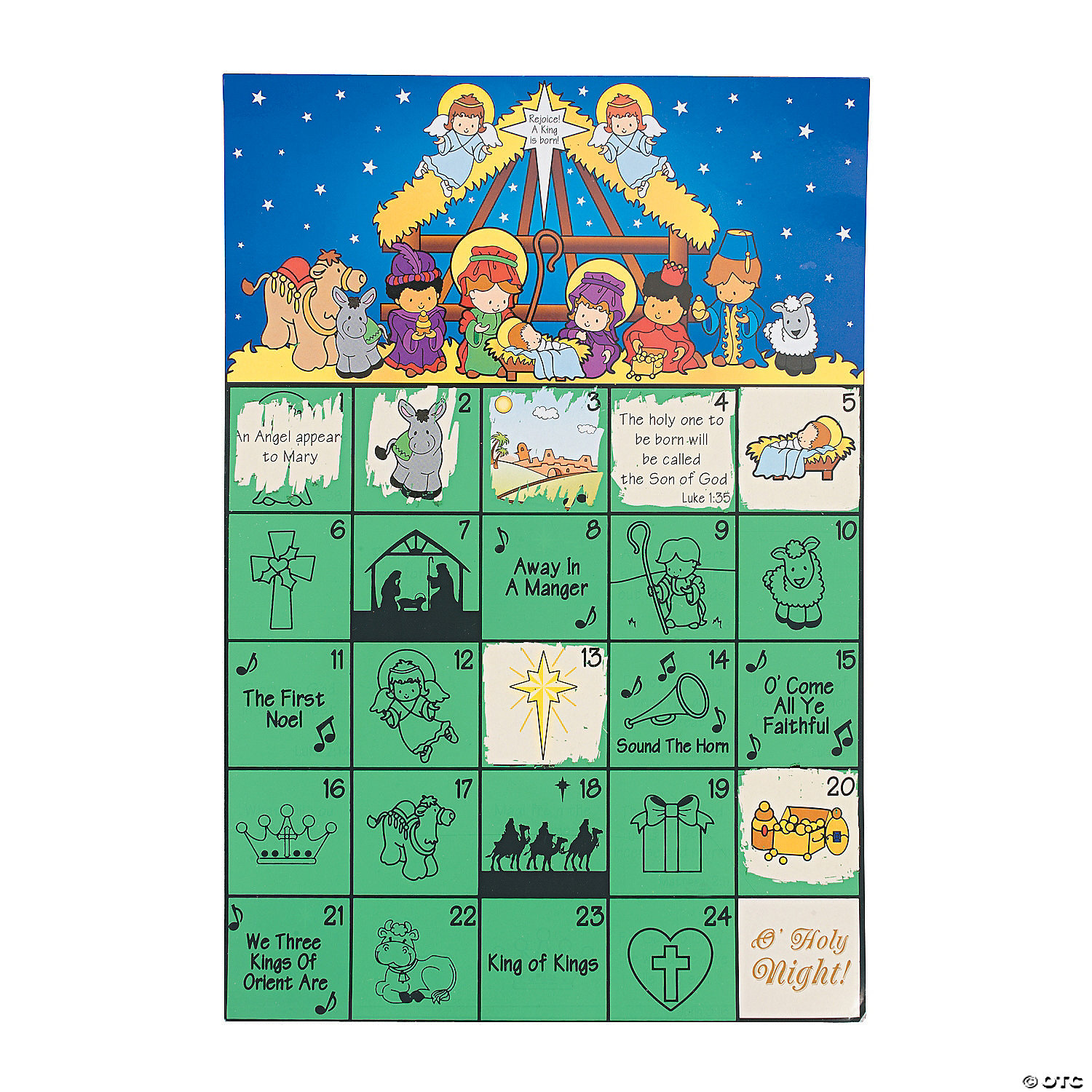 Scratch 'N Reveal Advent Calendars - 12 per pk