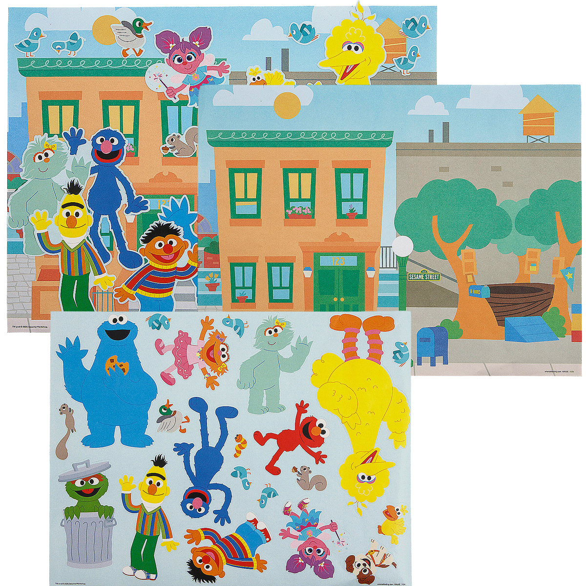Sesame Street Character Sticker Scenes - 12 Pack