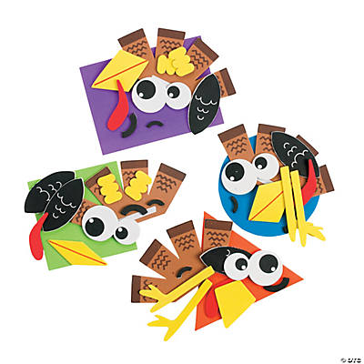 Foam Shape Turkey Craft Kits - 12 pk