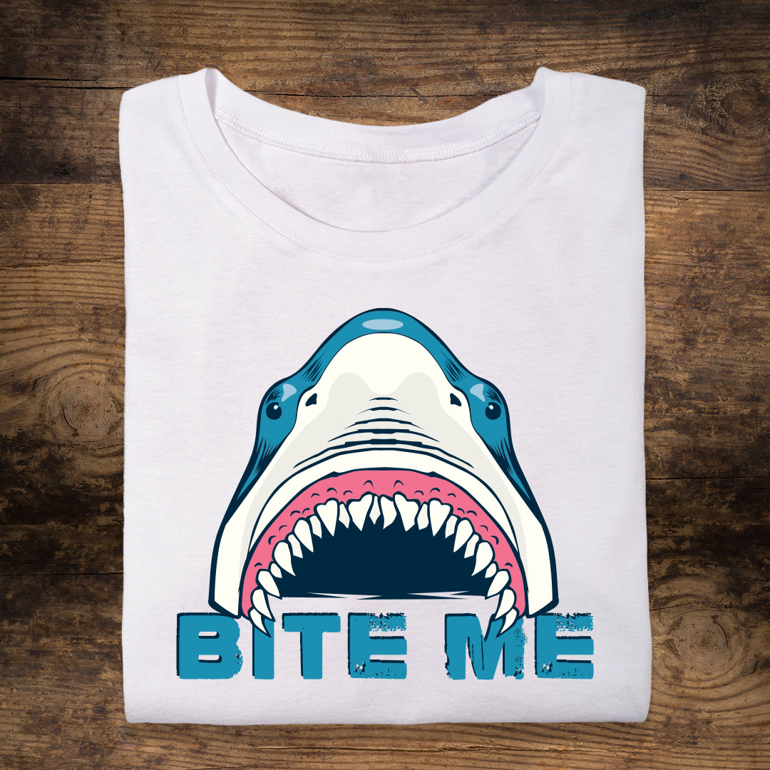 55% OFF: Bite Me Shark T-shirt- Choose A Size Party Supplies