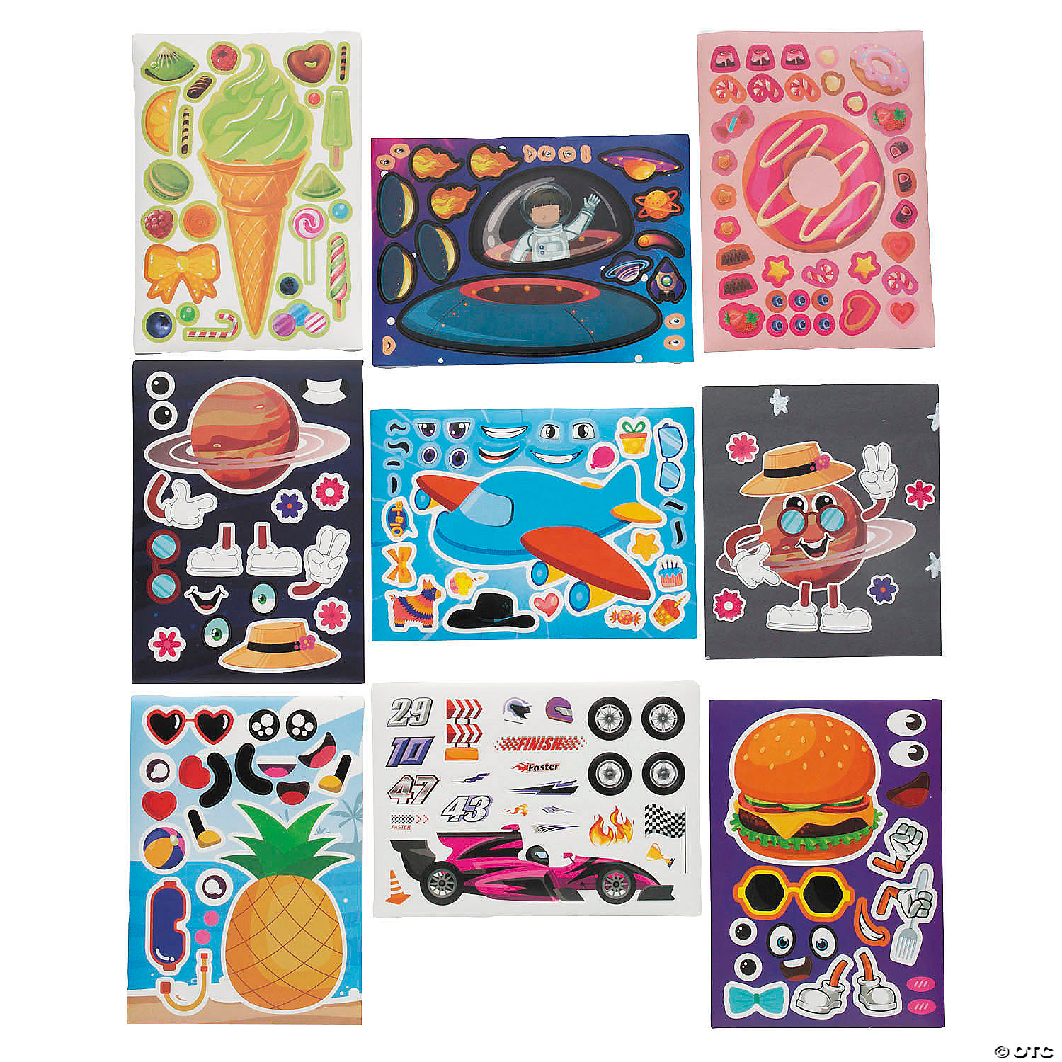 Make-a-Silly Sticker Sheets Assortments-48Pk