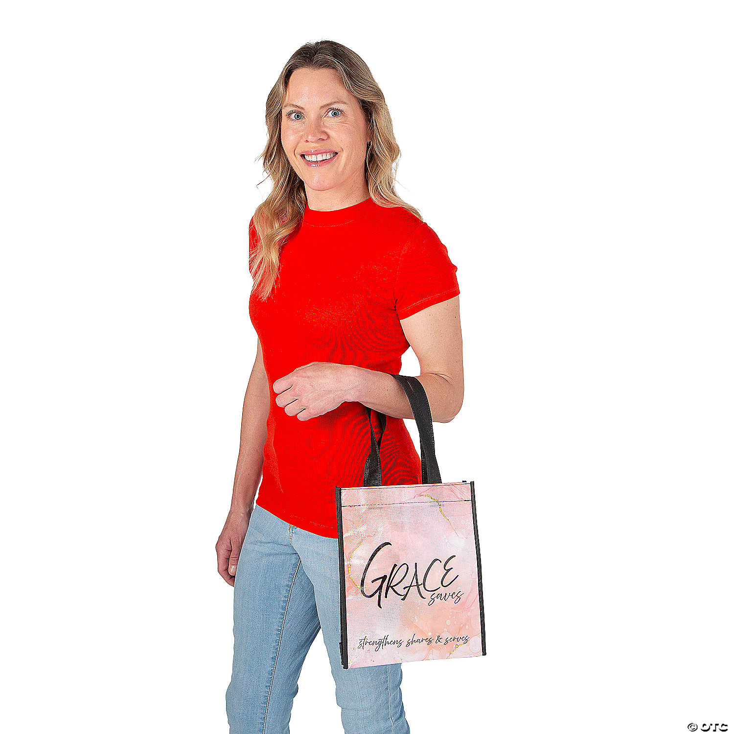 Religious Grace Nonwoven Shopper Tote Bags-12 Pack