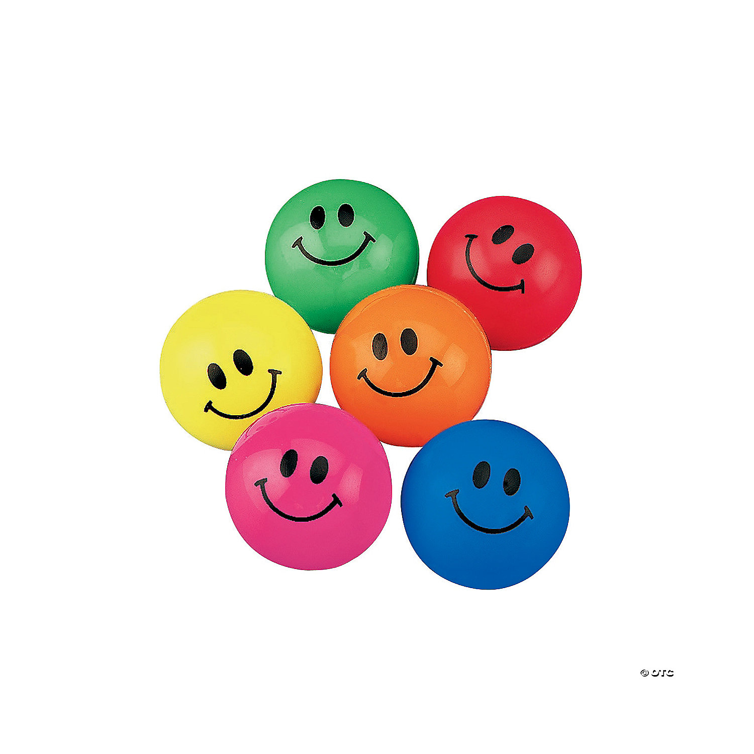 Smiley face sale bouncy balls