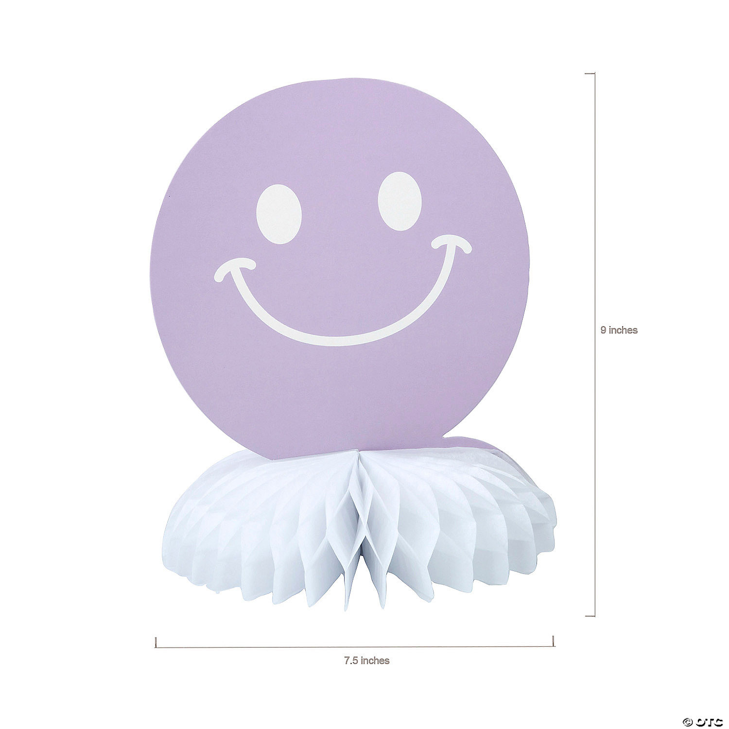 Pastel Smile Face Party Honeycomb Centerpiece-3Pk