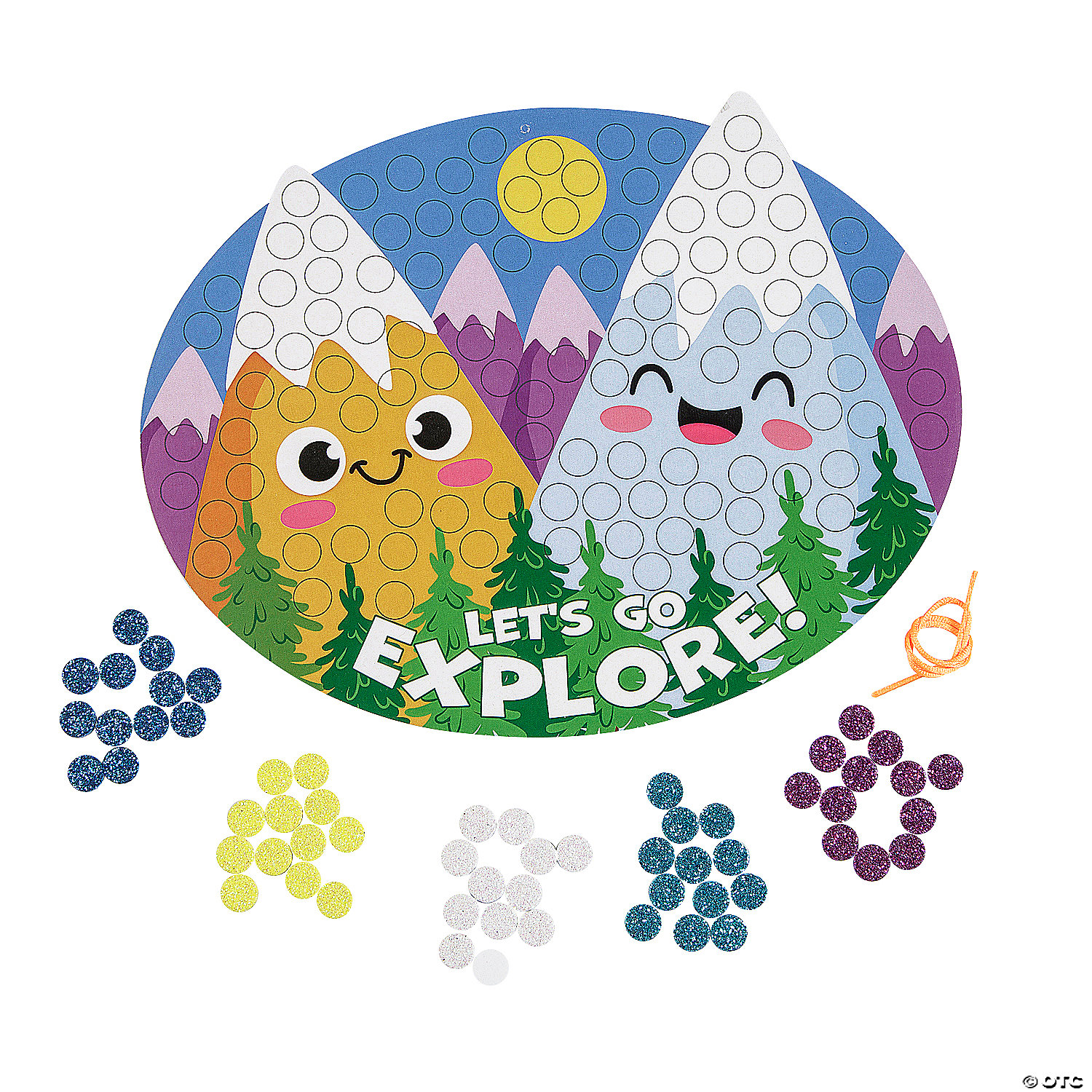 Smiling Mountain Mosaic Sign Craft Kit-12Pk