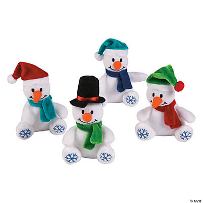 Plush 10.2cm Snowmen - 12 Pk