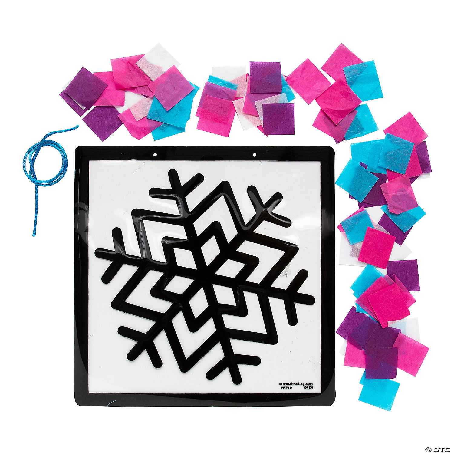 Snowflake Tissue Paper Sign Craft Kit-12 Pack
