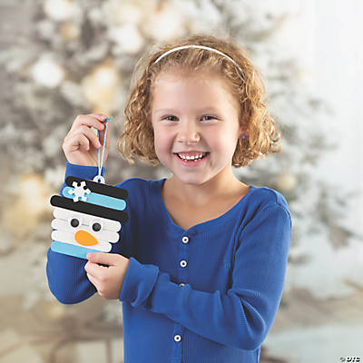 Snowman Wood Ornament Craft Kits - 12 PK