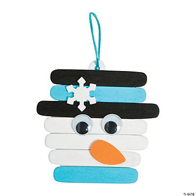 Snowman Wood Ornament Craft Kits - 12 PK