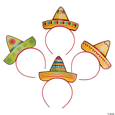 Sombrero Big Headbands - 12 Pack