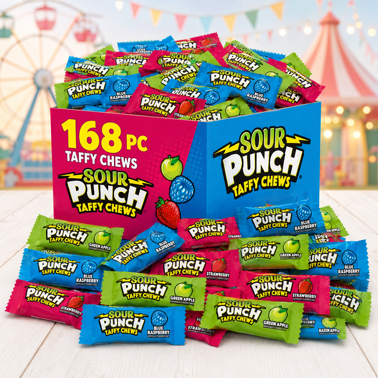 Sour Punch Taffy Chews Candy-168Pk